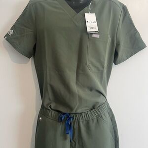 Figs Olive Green Scrub Set